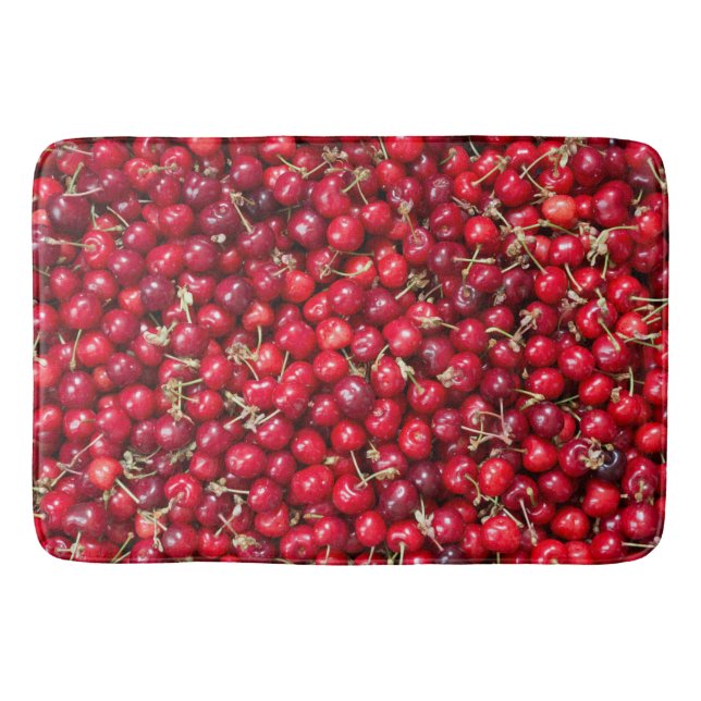 Alfombrilla De Baño Patrón de cerezo dulce (Anverso)