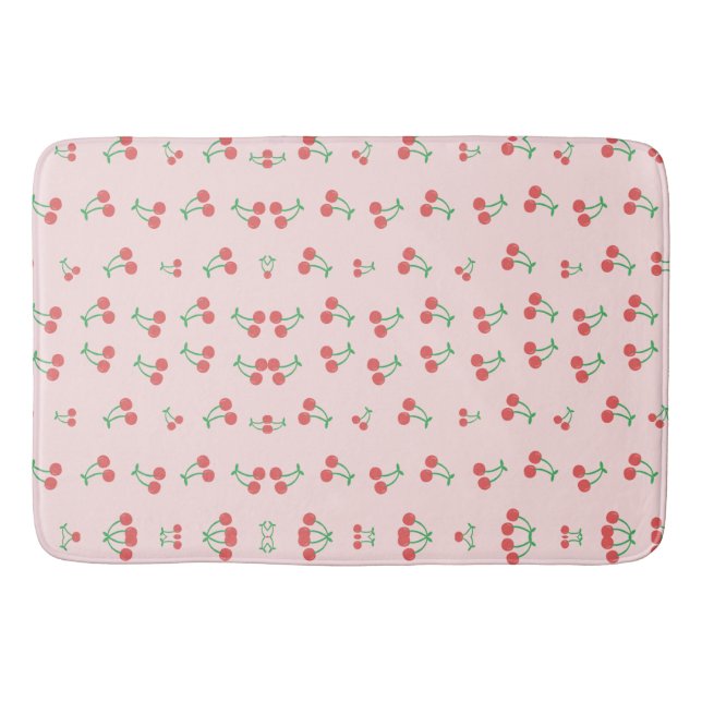 Alfombrilla De Baño Patrón de cerezo rojo dulce (Anverso)