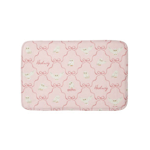 Alfombrilla De Baño Patrón de cinta rosa Hedwig