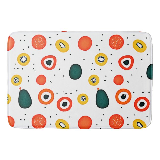 Alfombrilla De Baño Patrón de círculo de puntos de reproducción (Anverso)