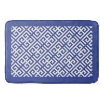 Patrón de claves griega azul y blanca