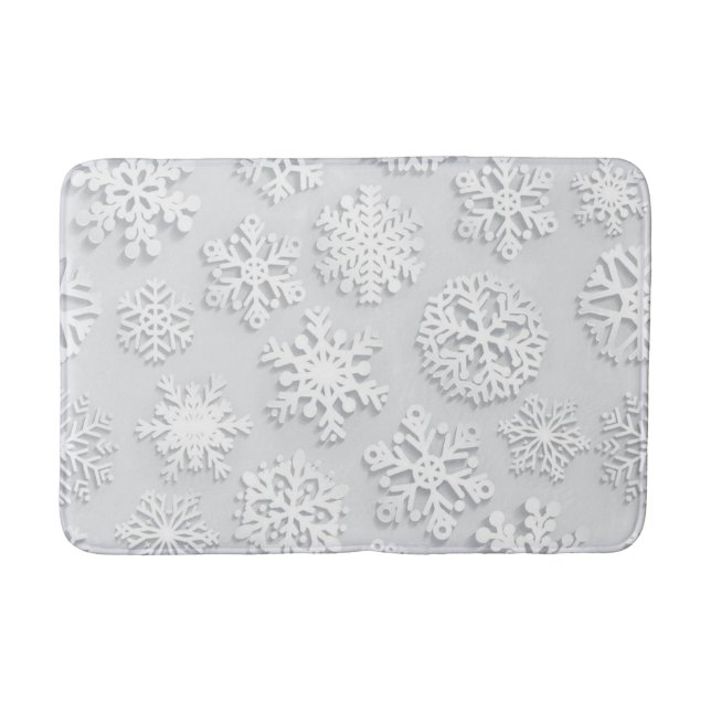Alfombrilla De Baño Patrón de copo de nieve (Anverso)