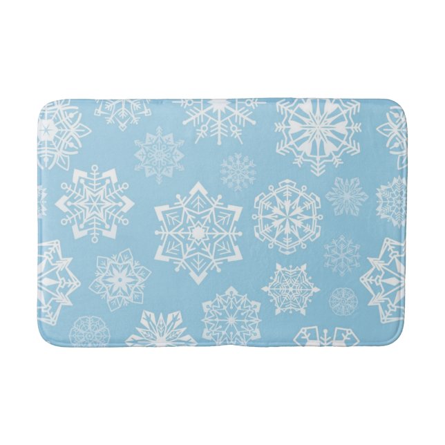 Alfombrilla De Baño Patrón de copo de nieve	 (Anverso)