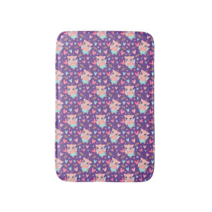 Alfombrilla De Baño Patrón de corazón blanco cúpido de cerdo