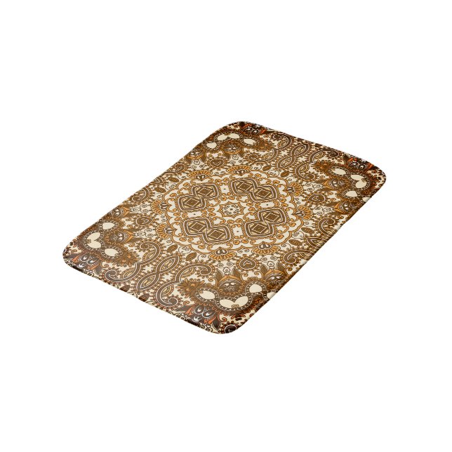 Alfombrilla De Baño Patrón de cosecha marrón en (Angular)