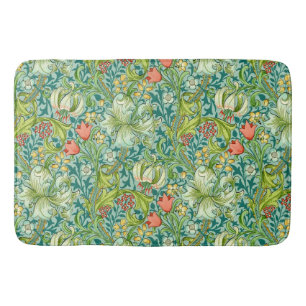 Alfombrilla De Baño Patrón de cosecha William Morris Golden Lily