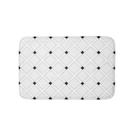 Alfombrilla De Baño Patrón de cuadrados Art Déco en blanco y negro
