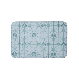 Alfombrilla De Baño Patrón de cuadrícula de Lotus geométrico - El Lotu