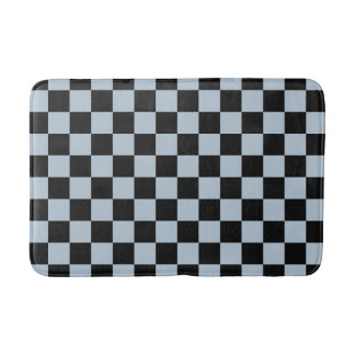 Alfombrilla De Baño Patrón de cuadros de hielo negro