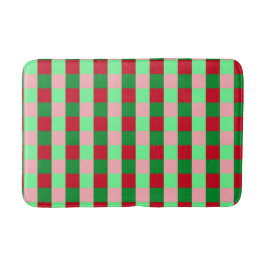 Alfombrilla De Baño Patrón de cuadros de Navidad contemporáneo