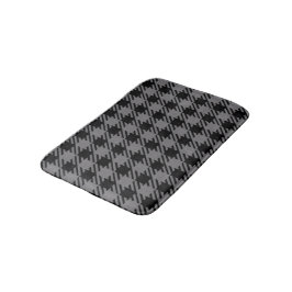 Alfombrilla De Baño Patrón de cuadros negro y gris
