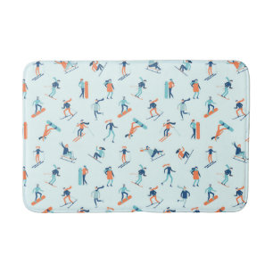 Alfombrilla De Baño Patrón de deportes de invierno