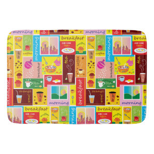 Alfombrilla De Baño Patrón de desayuno caprichoso