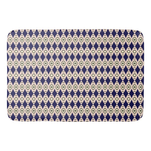 Alfombrilla De Baño Patrón de diamante geométrico (Anverso)