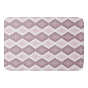 Alfombrilla De Baño patrón de diamante rosa de cuarzo Rosa