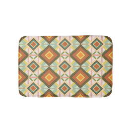 Alfombrilla De Baño Patrón de diamantes de arte pop retro del suroeste