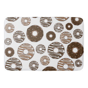 Alfombrilla De Baño Patrón de donut, donuts de chocolate, donuts de ca