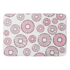 Alfombrilla De Baño Patrón De Donuts, Donuts Rosados, Espolvorines