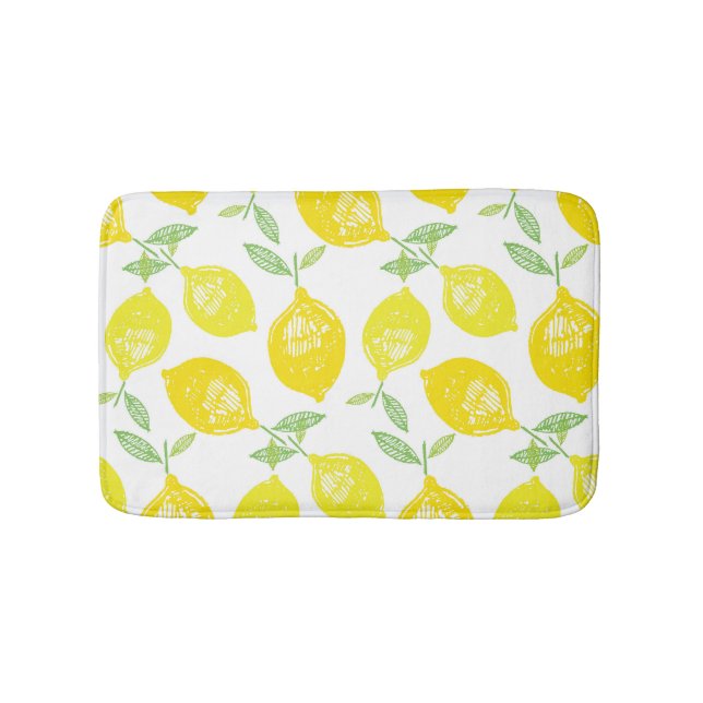 Alfombrilla De Baño Patrón de Doodle de Fruta Tropical (Anverso)