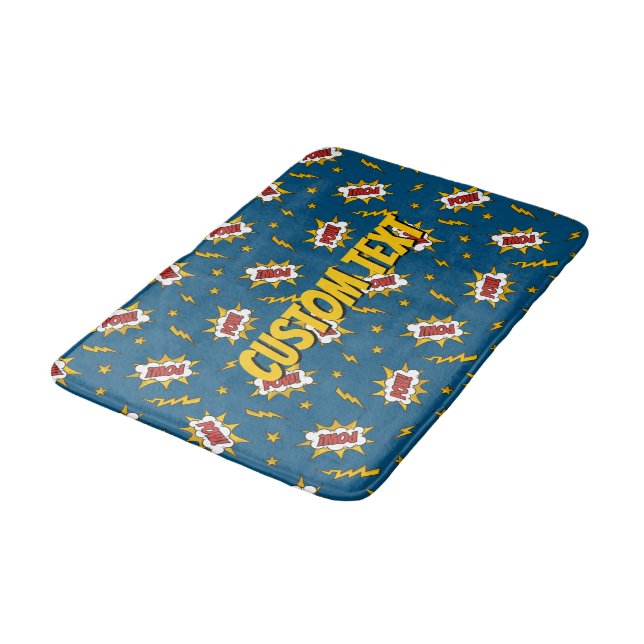 Alfombrilla De Baño Patrón de efecto de sonido de comic (Angular)