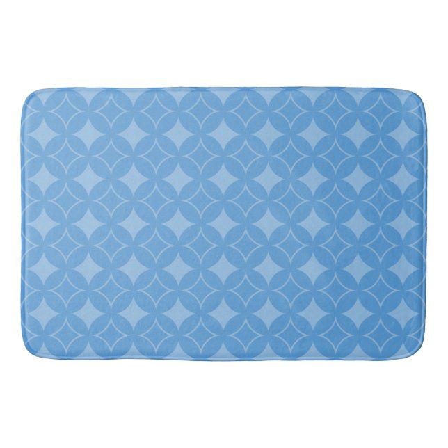 Alfombrilla De Baño Patrón de envío azul (Anverso)