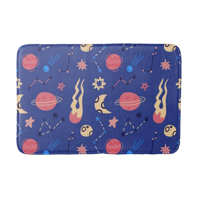 Alfombrilla De Baño Patrón de espacio (Anverso)