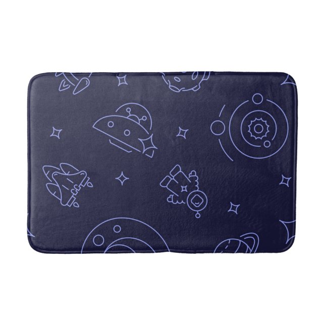 Alfombrilla De Baño Patrón de espacio (Anverso)