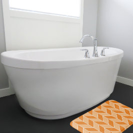 Alfombrilla De Baño Patrón de espina de arenque de melocotón naranja d