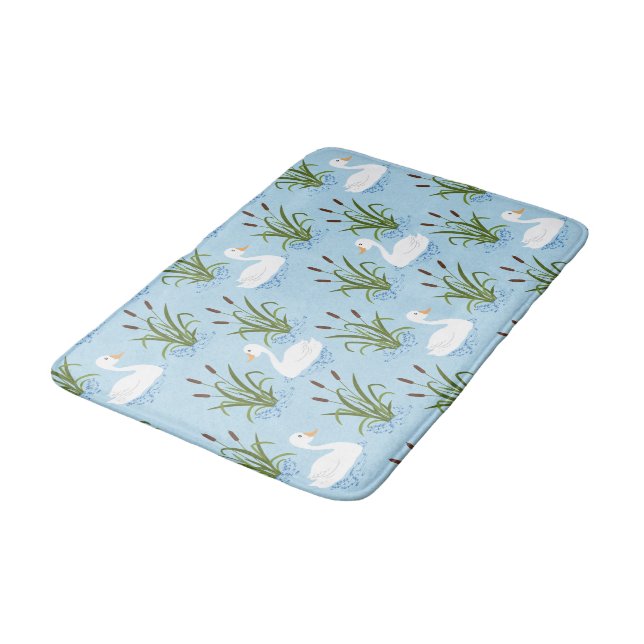 Alfombrilla De Baño Patrón de estanques de pato (Angular)