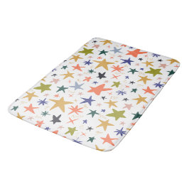 Alfombrilla De Baño Patrón de estrella colorido vibrante