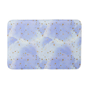 Alfombrilla De Baño Patrón de estrella dorada de Lavendar