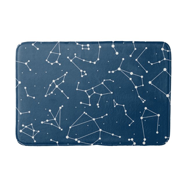 Alfombrilla De Baño Patrón de estrellas de constelación (Anverso)