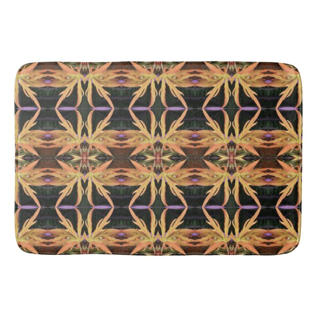 Alfombrilla De Baño Patrón de estudio de hoja (Anverso)