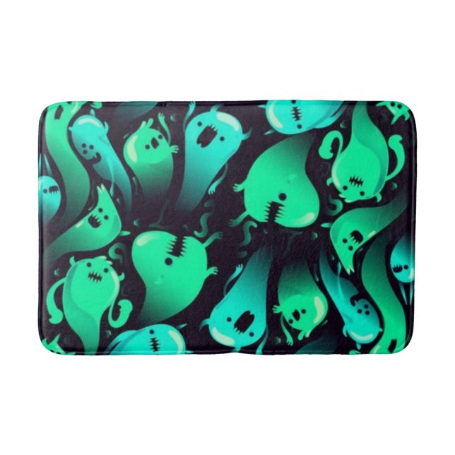 Alfombrilla De Baño Patrón de fantasma (Anverso)