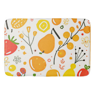 Alfombrilla De Baño Patrón de Fiesta de Frutas Tropicales