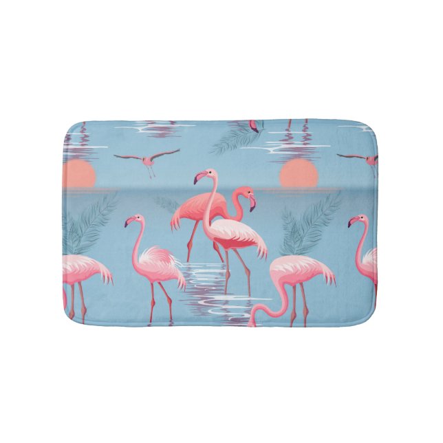 Alfombrilla De Baño Patrón de flamencos 1 (Anverso)