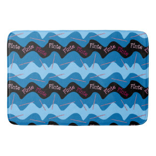 Alfombrilla De Baño Patrón de flauta rosada