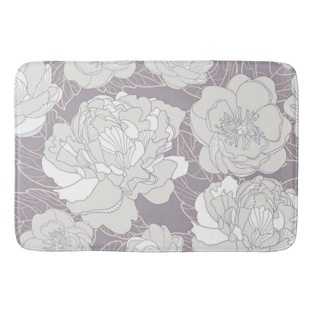Alfombrilla De Baño Patrón de flor (Anverso)