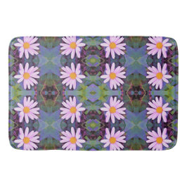 Alfombrilla De Baño Patrón de flor de margarita rosa retro