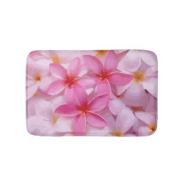 Alfombrilla De Baño Patrón de flor de Plumeria Rosa