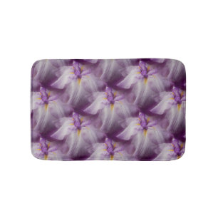 Alfombrilla De Baño Patrón De Flor Iris Japonés Púrpura