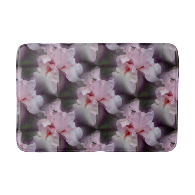 Alfombrilla De Baño Patrón de flor Iris rosa (Anverso)