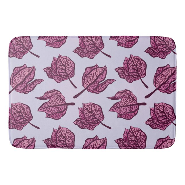 Alfombrilla De Baño Patrón de flor Pink Physalis Pastel Botánico (Anverso)