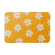 Patrón de flor simple flor floral blanco amarillo 