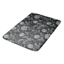 Alfombrilla De Baño Patrón de flores góticas