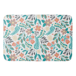 Alfombrilla De Baño Patrón de flores primaverales coloridas