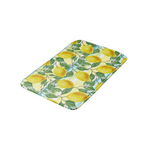 Alfombrilla De Baño Patrón de fruta de limón de verano tropical de cad