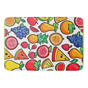 Alfombrilla De Baño Patrón de fruta vibrante