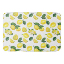 Patrón de frutas color agua de los lemas amarillos