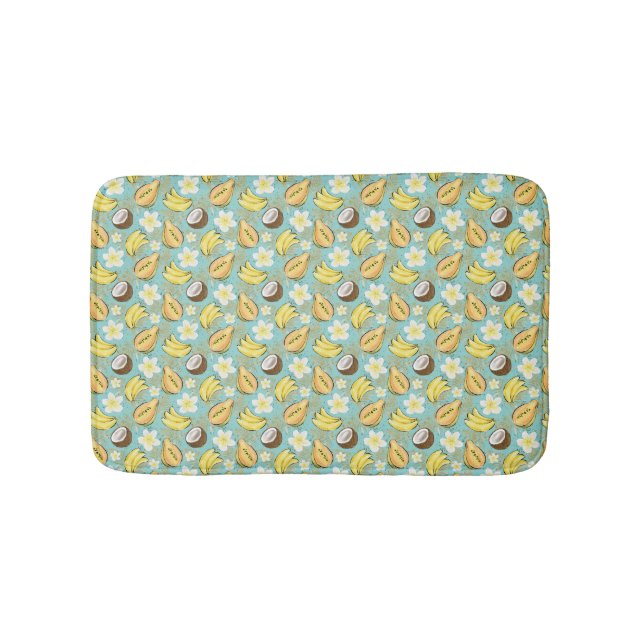 Alfombrilla De Baño Patrón de frutas tropicales de verano (Anverso)